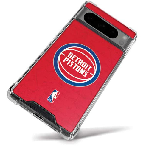 NBA Detroit Pistons Distressed Google Pixel 8 Pro Clear Case